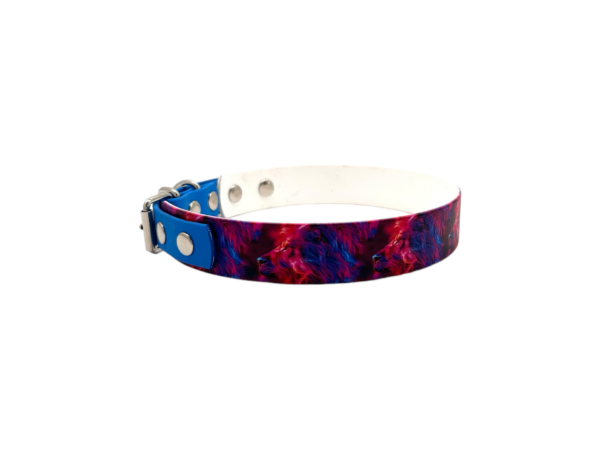 Hundehalsband UV-Druck Neon Lion